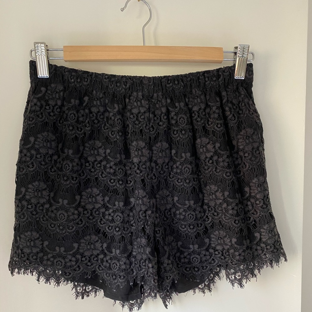 Madewell Broadway & Broome Black Lace shorts